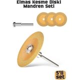 Creatividad Solutions Profesyonel Elmas Kesme Diski ve Mandren Seti 4'lü Testere Bıçağı Hobi Dremel Uyumlu 722542
