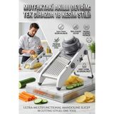 Creatividad Solutions Profesyonel Mandolin Rende Sebze Doğrayıcı - 18 Fonksiyonlu Ayarlı Jülyen Dilimleyici 723134