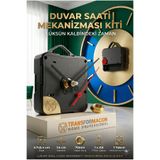 Creatividad Solutions Sessiz Akar Saat Mekanizması Askılı Duvar Saati Motoru Akrep Yelkovan Seti 723157