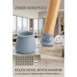 Creatividad Solutions Silikonlu Sandalye Ayak Koruyucu – Sessiz ve Çiziksiz Kullanım, 40’lı Set Gri 723002