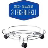 Creatividad Solutions Tekerlekli Saksı Tüp Damacana Altlığı - Taşıyıcı Mutfak Tüpü Taşıyıcı 423534