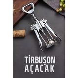 Creatividad Solutions Tirbuşon Basınçlı Pratik Tirbuşon Şarap ve Şişe Açacağı Kolay Kullanım Çelik 721046