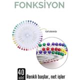 Creatividad Solutions Transformacion Renkli Başlı Toplu Iğne 40 Adet 716077