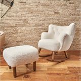 Creatizm Home Daisy Salıncak Koltuk ve Puf Takım, Emzirme Koltuğuu, Anne Koltuğu
