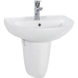 Creavit 40X50 cm Beyaz Batarya Delikli Lavabo Yarım Ayaklı Modern Tasarım Özellikli