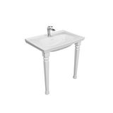 Creavit AN081 Antik Etajerli Lavabo 80 cm Antik Konsol Ayak Seti AN081 + KL270 Beyaz