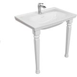 Creavit Antik Etajerli Lavabo 80 cm Antik Konsol Ayak Seti AN080 + KL270 - Beyaz