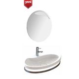 Creavit AP080+H+A Aqua Pura 80 cm Lavabo ve Aqua Pura Paslanmaz Çelik Havluluk