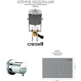 Creavit Arc Mat Gri Gömme Rezervuar Set GR5001-GP8002-MS.AC50L