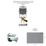 Creavit Arc Mat Gri Gömme Rezervuar Seti Asma Klozet Uyumlu 8 Cm 3/6 Litre Gr5001-Gp8002-Ms.ac50l
