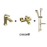 Creavit Avangart 3 Lü Banyo Armatür Batarya Seti Altin Creavit Ag250000g + Ag1500g + Sh411g Çok Renkli