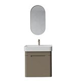 Creavit CO0060.41 Colorit Kapaklı Lavabo Dolabı 60 cm Ve Oval Ayna Cappuccino