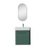 Creavit CO0060.42 Colorit Kapaklı Lavabo Dolabı 60 cm Ve Oval Ayna Nil Yeşili