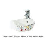 Creavit Çocuk Lavabo Beyaz Dekorlu 38CM