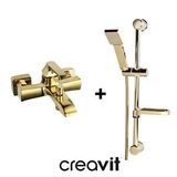 Creavit Creavit Avangart Banyo Gold Batarya + Duş Seti - Ag2500g + Sh411g Çok Renkli