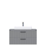 Creavit D10 Next Tezgah Üstü 2 Çekmeceli 100 cm Gri Lake Lavabo Dolabı