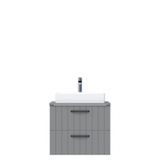 Creavit D10 Next Tezgah Üstü 2 Çekmeceli 65 cm Gri Lake Lavabo Dolabı