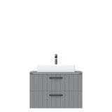 Creavit D10 Next Tezgah Üstü 2 Çekmeceli 80 cm Gri Lake Lavabo Dolabı