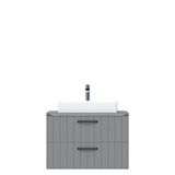 Creavit D10 Next Tezgah Üstü 2 Çekmeceli 80 cm Gri Lake Lavabo Dolabı