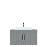 Creavit D10 Next Tezgah Üstü Kapaklı 100 cm Gri Lake Lavabo Dolabı