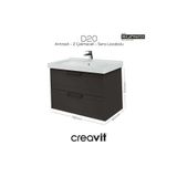 Creavit D20 80 Cm İki Çekmeceli Lav. Dolabı Antrasit Lake