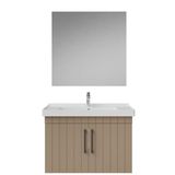Creavit D20 80Cm Kapaklı Lavabo Dolabı Düz Ayna Takımı Dafne Lake