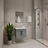 Creavit D20 Banyo Dolabı Seti Çekmeceli 80 cm Gri