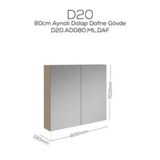 Creavit D20 Dafne 800x700x130 mm Aynalı Dolap