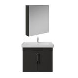 Creavit D20 Kapaklı Lavabo Dolabı Dolaplı Ayna Takımı Antrasit 65 Cm