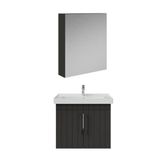 Creavit D20 Kapaklı Lavabo Dolabı Dolaplı Ayna Takımı Antrasit Lake 65 Cm