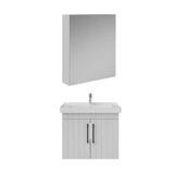 Creavit D20 Kapaklı Lavabo Dolabı Dolaplı Ayna Takımı Beyaz Lake 65 Cm