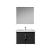 Creavit D20 Kapaklı Lavabo Dolabı Düz Ayna Takımı Antrasit 80 cm