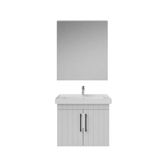 Creavit D20 Kapaklı Lavabo Dolabı Düz Ayna Takımı Beyaz Lake 65 Cm