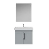 Creavit D20 Kapaklı Lavabo Dolabı Düz Ayna Takımı Gri 65 Cm
