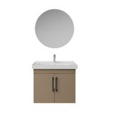 Creavit D20 Kapaklı Lavabo Dolabı Takımı Yuvarlak Ayna Dafne 65 cm