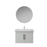 Creavit D20 Kapaklı Lavabo Dolabı Yuvarlak Ayna Takımı Beyaz 80 cm