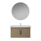 Creavit D20 Kapaklı Lavabo Dolabı Yuvarlak Ayna Takımı Dafne 100 Cm