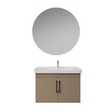 Creavit D20 Kapaklı Lavabo Dolabı Yuvarlak Ayna Takımı Dafne 80 cm