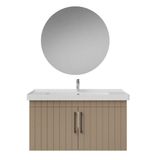 Creavit D20 Kapaklı Lavabo Dolabı Yuvarlak Ayna Takımı Dafne Lake 100 Cm