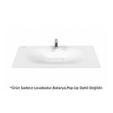 Creavit Drop Etajerli Lavabo Beyaz 120cm