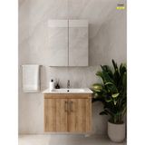 Creavit E10 65 cm Everest Kapaklı Lavabo Dolabı Ikili Set - Ahşap