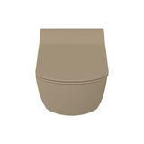 Creavit EG321 Elegant Rim-Off Kanalsız Duroplast Yavaş Kapanan Klozet Kapaklı Mat Cappucino Set - Mat Cappuccino