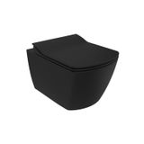 Creavit Elegant Kömür Karası EG321-00KK00E-0000 Rim-Off Kanalsız Asma Klozet
