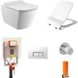Creavit Elegant Rim-Off Asma Klozet + Yavaş Kapanır Kapak + Vitra Gömme Rezervuar Set