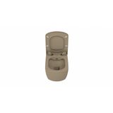 Creavit Elegant Rim-Off Kanalsız Asma Cappucino EG321-11CM00E-0000 + Cappucino KC1103.01.1800E Creavit Elegant Droplast Yavaş Kapanan Kapağı Klozet Kapağı