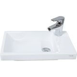 Creavit Elmas 30x50 cm Beyaz Tezgah Üstü Lavabo