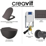 Creavit FE320 Free Asma Klozet ve Gömme Beyaz Rezervuar Seti