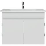 Creavit Flexio 65 cm Kapaklı Katlanabilir Lavabo Dolabı 270 Derece Beyaz Set - Antrasit