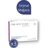 Creavit Folic Complex (400 Mcg Folik Asit) 30 Film Kaplı Tablet x 3 Adet