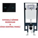 Creavit Fotoselli Asma Klozet Uyumlu Gömme Rezervuar ve Kontrol Paneli